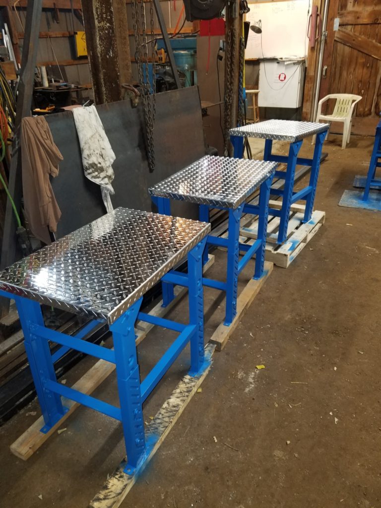 Custom tables, Industrial tables, custom industrial fabrication, industrial fabrication